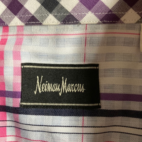 Neiman Marcus patterned button up shirt - Picture 3 of 7
